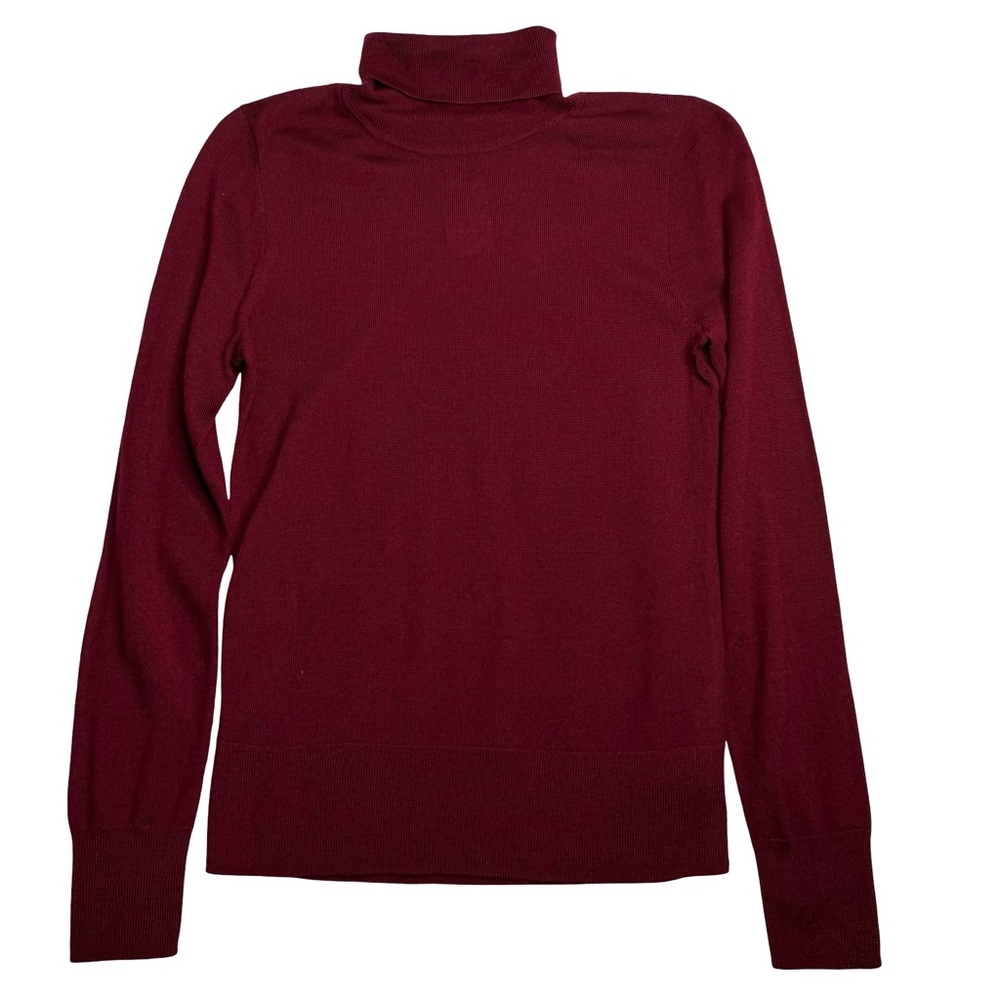 NWT J.Crew Merino Wool Blend‎ Turtleneck Sweater Burgundy Red Size Sz M
